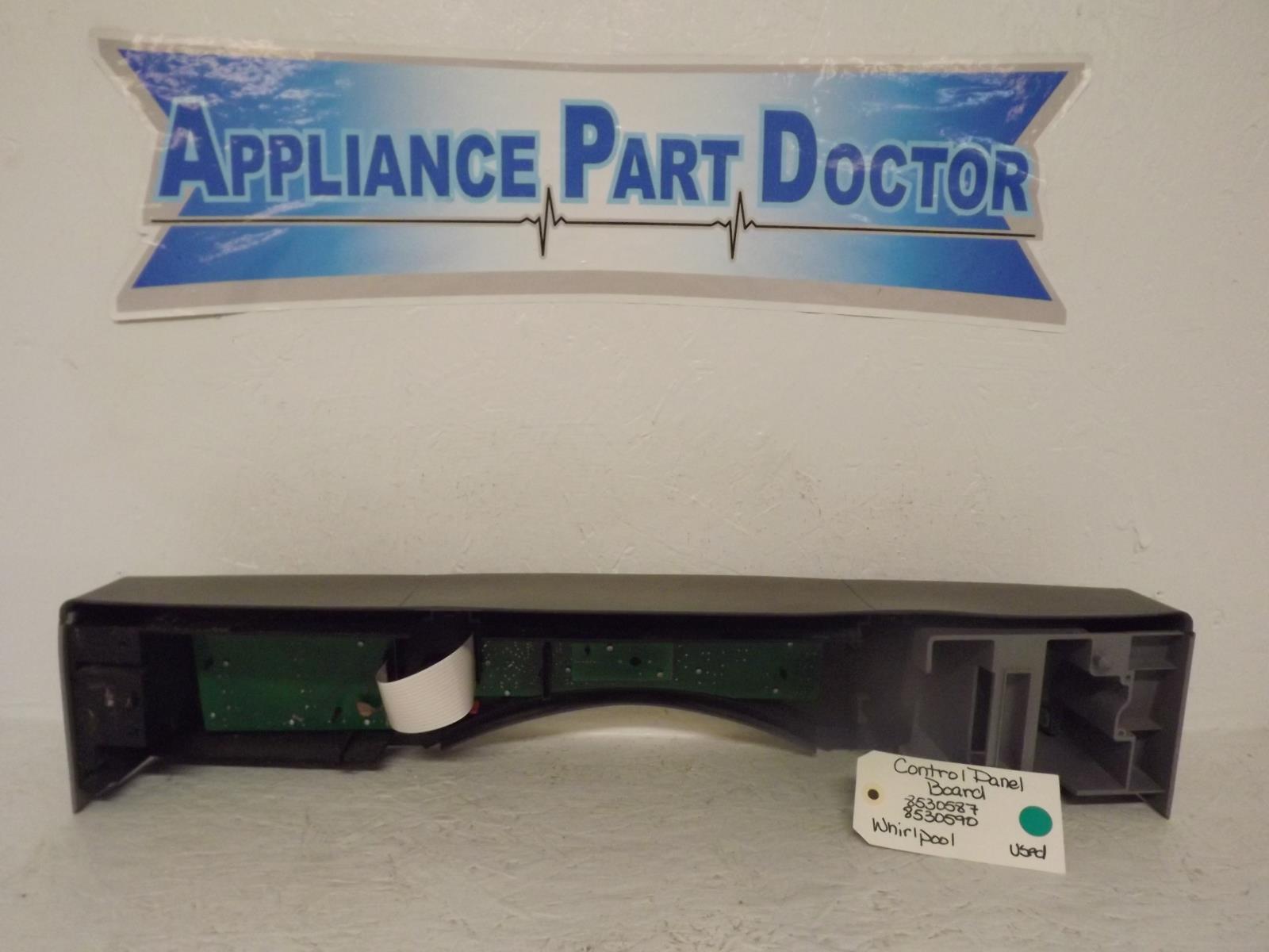 Whirlpool Dryer 8530587 8530590 Control Panel Assy Used Whirlpool Dryer 8530587 8530590 Control Panel Assy Used
